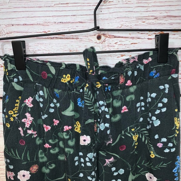 Anna Glover x H&M Floral Palazzo Pants Green 6 - Picture 7 of 13